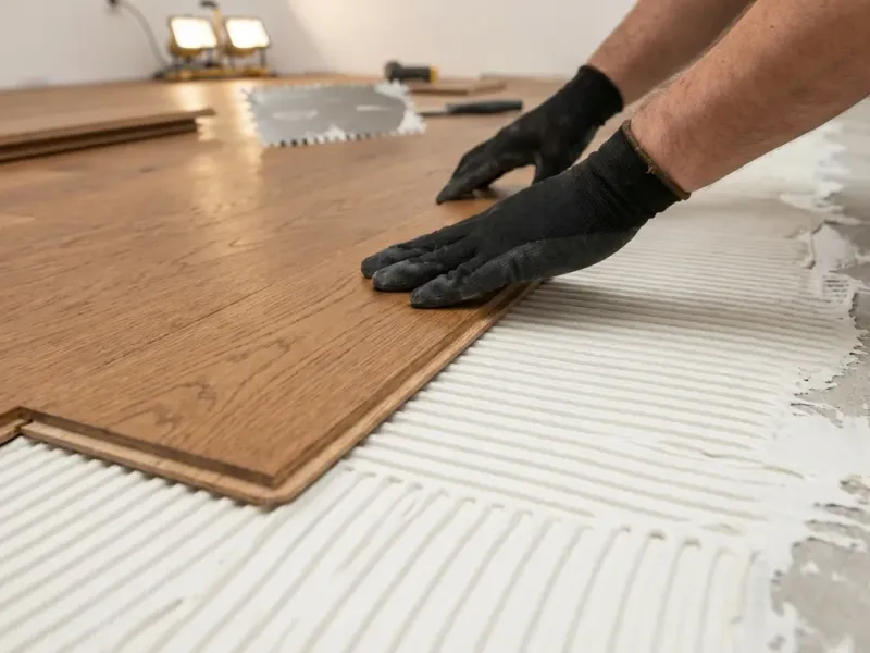 Hardwood floor installation