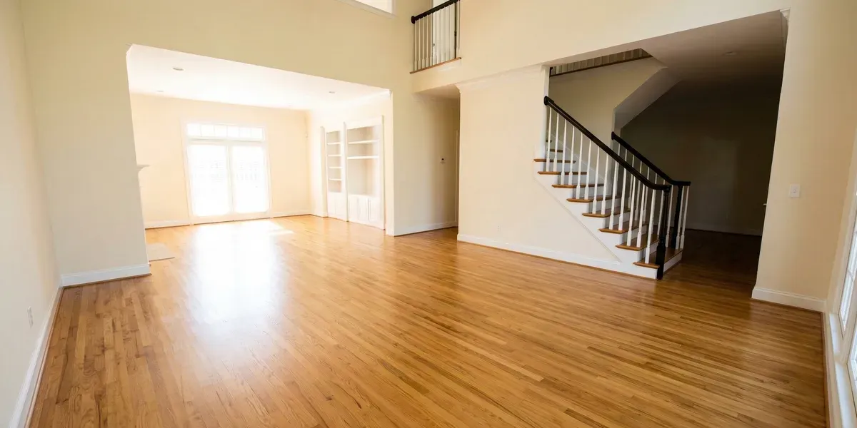 Refinished hardwood floors in a Kennesaw home