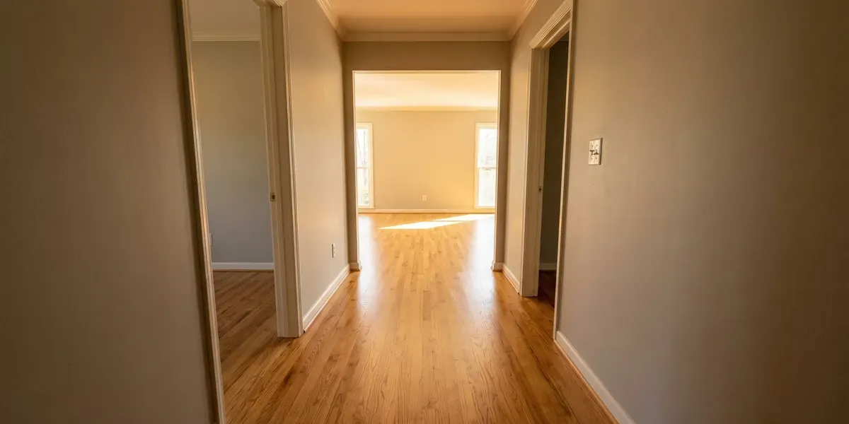 Refinished hardwood floors in a Powder Springs home