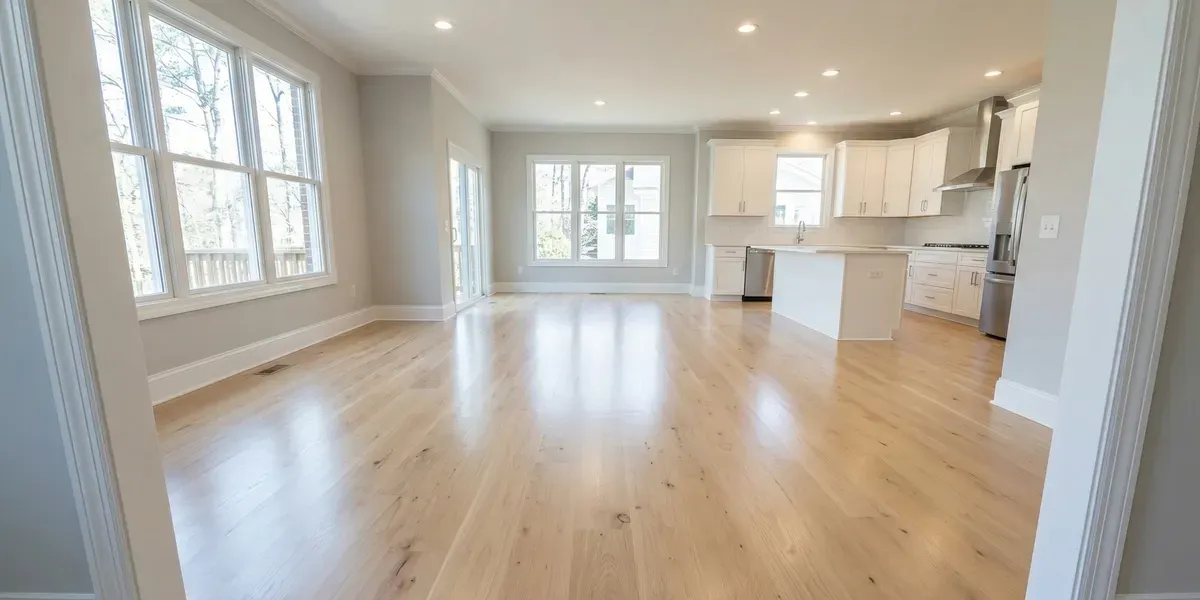 Refinished hardwood floors in an Alpharetta home