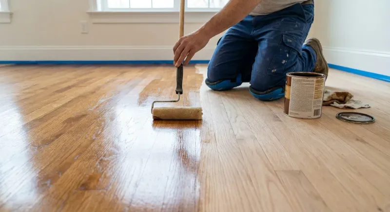 Applying custom stain to sanded hardwood